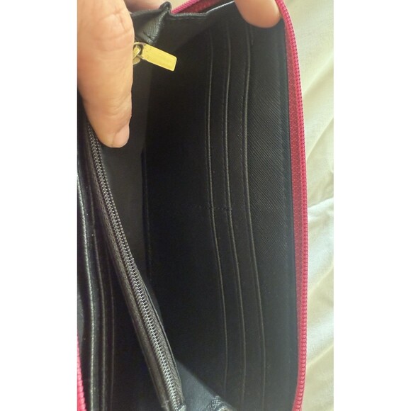 Fossil Eliza Blue Multi Color Striped Zip Around Wallet - Picture 8 of 13